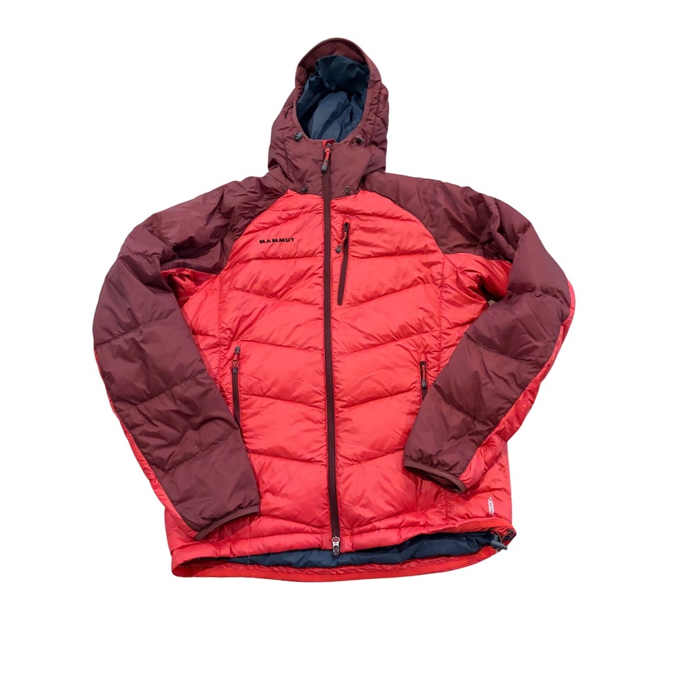Mammut Mens Pigot Red Pertex Quantum Hooded Puffer Down Jacket Size M